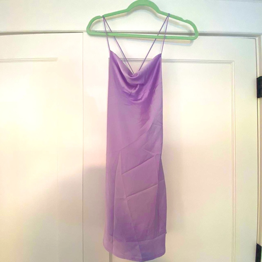 Lavender slip dress